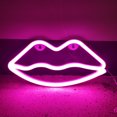 thumbnail image 2 of LED Neon Sign Night Light Battery and USB Powered Signs Neon Lamp Decorative Neon Sign Wall Lamp (Lips), 2 of 2