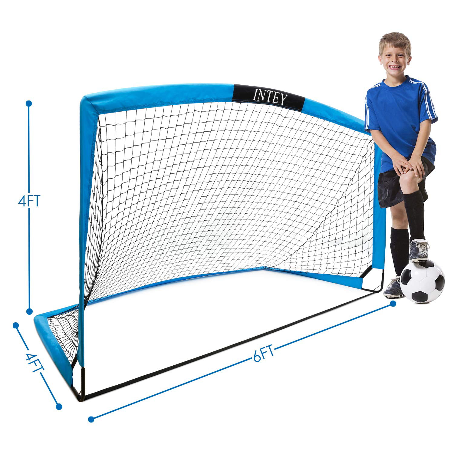 with Carry Bag for Backyard Games Set of 2 INTEY Portable Soccer Goals 4x3FT 