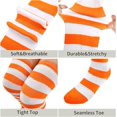 thumbnail image 5 of Womens Stripes Thin Tube Socks, Thigh High Tights Over Knee Socks, Casual Knee High Stockings, 5 of 6