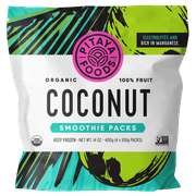 Pitaya Foods Frozen Organic Coconut Fruit Smoothie Mix Packs, 14 oz, 4 Pk