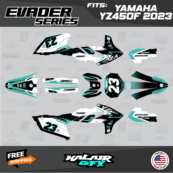 Kalair GFX Graphics Kit for Yamaha YZ450F (2023) Evader Series