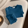 thumbnail image 3 of Pandaie Toddler Kids Solid Thermal Underwear Set Long Sleeve Base Layer Top Elastic Skinny Leggings Warm Loungewear Sleepwear Blue,2-3 Years, 3 of 5