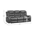thumbnail image 4 of Lexicon Putnam Double Reclining Sofa with Drop-Down Cup Holders in Gray, 4 of 7