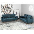 thumbnail image 2 of Uspridefurniture Hazen 2Pcs Velvet Living Room Set, Blue, 2 of 6