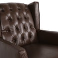 thumbnail image 3 of GDF Studio Amedou Contemporary Faux Leather Tufted Wingback Rocking Chair, Dark Brown, 3 of 8