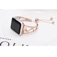thumbnail image 2 of LEIXIUER Compatible with Apple watch bands iWatch Bnad 41mm 40mm 38mm 45mm 44mm 42mm 49mm Women Designer Slim Metal Stainless Steel Wristbands Replacement iWatch serieis 9 8 7 se 6 5 4 3 2 Ultra Strap, 2 of 8