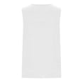 thumbnail image 4 of KHONTS Linen Plus Size Tank Tops for Women Crewneck Pleated Front Sleeveless Summer Holiday Shirts White XL, 4 of 5