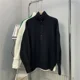 thumbnail image 2 of Suéter de punto de cuello alto negro para hombre, cárdigan de punto para hombre, cuello alto verde, un producto más vendido en 2024, cuello Y2k Vintage S, 2 of 4