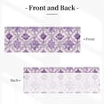 thumbnail image 3 of Drapery Wear Rod Short Curtain 54x18in Filter With Light Feature For Easy Installation Rod Free For Bedroom Kitchen Bathroom\r\n Mediumpurple Moroccan Trellis Hand-Drawn Sketch_2, 3 of 7