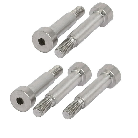 Unique Bargains 5pcs Hex Socket Shoulder Bolt 6mm Shoulder Dia 20mm Shoulder Length M5 Thread