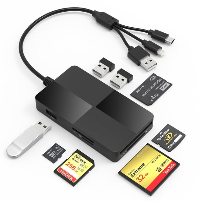 Adaptador lector Memory Stick Pro Duo 8 en 1 SD/TF/MS/CF/XD