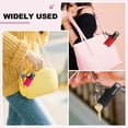 thumbnail image 6 of Uxcell 6 Pcs Lip Balm Holder Keychain, Knit Elastic Sleeves Lip Stick Holder Keychain Makeup Storage Case Charm for Women Travel Party Gift, Black, 6 of 6