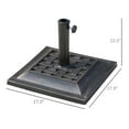 thumbnail image 5 of Outdoor Lighting Outsunny 20 lbs Patio Market Umbrella Base Stand Resin Parasol Holder Square with Beautiful Decorative Pattern & Easy Setup, for Φ1.5", Φ1.89" Pole, for Beach, Lawn, Deck, Backyard,, 5 of 5