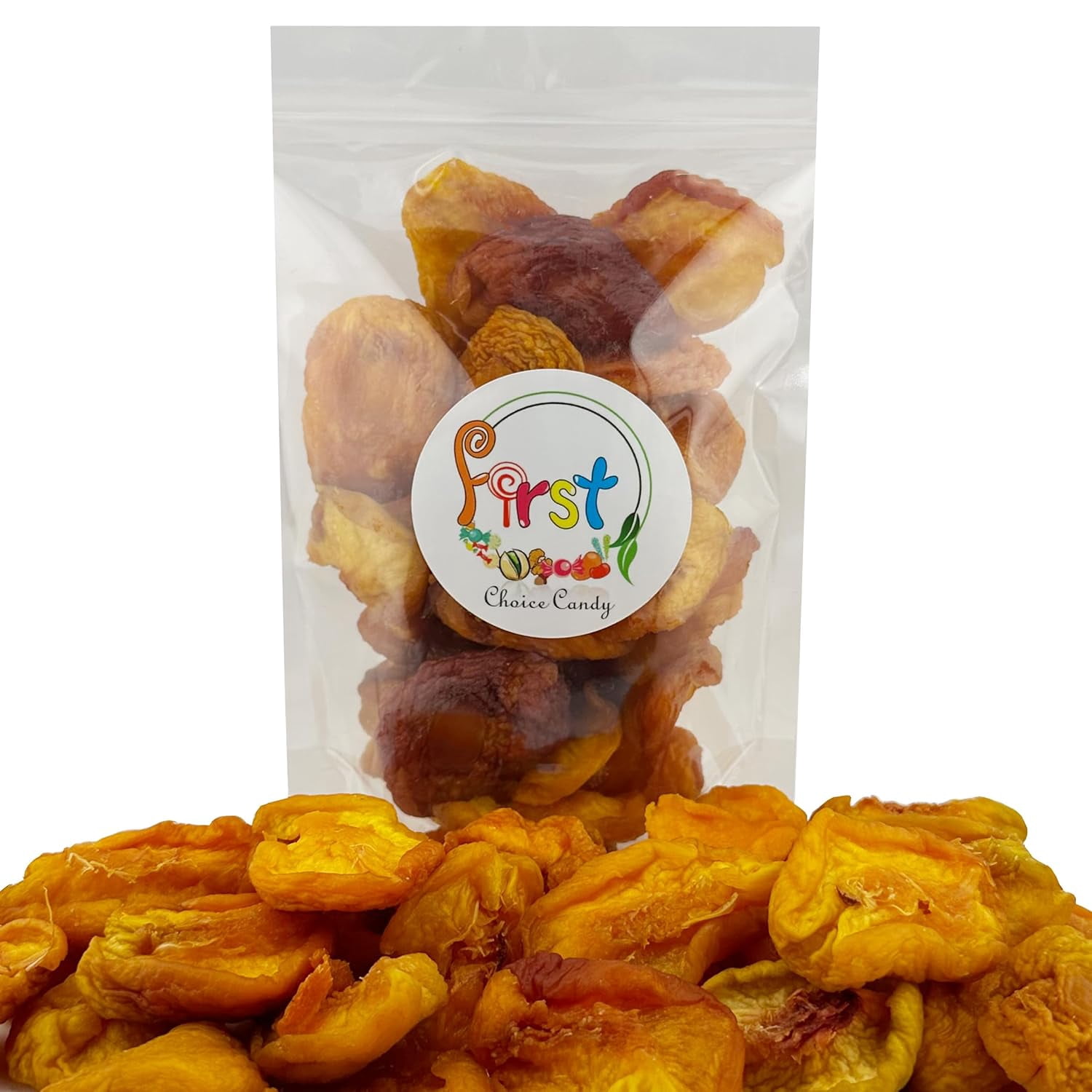FirstChoiceCandy Fancy Dried Peaches, like Fresh, Sweet, and Super Food Snack, No Sugar Added - 2 Pound