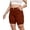 Brown, variant on Gocolloa Womens Plus Size Jean Shorts Stretchy Cargo Bermuda Shorts High Waisted Y2k Denim Shorts Black 22W