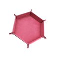thumbnail image 4 of destyer Foldable Dice Tray Holder PU Leather Velvet for Table Games Candies Earbuds, 4 of 9