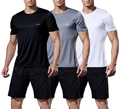 HIBETY Mens 7 Workout Running Shorts with Zipper Pocket Quick Dry Gym Athletic Shorts Lightweight