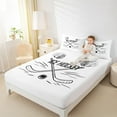 thumbnail image 4 of Manfei Boys Ball Game Twin Sheet Sets,Ice Hockey Lovers Twin Fitted Sheet,White Black Flat Sheet For Boys Kids,Microfiber Bedroom Decor,3 Pieces, 4 of 7