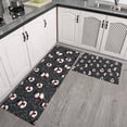 thumbnail image 2 of Black Christmas Snowman Pattern Kitchen Rugs Sets Of 2,Anti Fatigue Kitchen Mat Rugs Non Slip Washable,Decorative Kitchen Floor Mats for Kitchen,Sink,Laundry,17"x30"+17"x47", 2 of 7