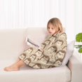 thumbnail image 4 of Cute Hedgehog Pattern Blanket Hoodies for Kids 6-13YR Oversize Wearable Blanket Hoodies for Boys Girls Teens, 4 of 7