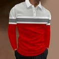 thumbnail image 2 of Ketyyh-chn99 Mens Long Sleeve Polo Shirts Casual Thermal Loose Fit Pullover Fashion Button Down Sweatshirts AK,L, 2 of 4