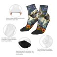 thumbnail image 5 of Fuzoiu Sunflower Field Spotted Dog Print Adult Socks, Crew Moisture-wicking Socks, Unisex Cushion Crew Socks,Casual Sports Ankle Socks, 5 of 7