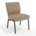 thumbnail image 2 of Flash Furniture 21''W Stacking Church Chair in Beige Fabric - Copper Vein Frame, 2 of 13
