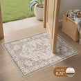 thumbnail image 6 of UERMEI 2x3 Washable Area Rugs for Living Room, Modern Vintage Printed Rug, Vacuum-Friendly, Non Slip Indoor Rug for Bedroom Entryway Home Decor Carpet, Beige Brown, 6 of 9