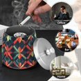 thumbnail image 4 of Yayeee Ashtray with Lid for Cigarette Smokeless Stainless Steel Home Ash Holder, Red Abstract, 4 of 7