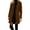 Brown, variant on Women's Heavy Wool Blend Pea Coat Stand Collar Overcoat - Solid Color Vintage Warm Winter Jacket Khaki