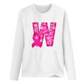 thumbnail image 3 of ICHUANYI Clearance Women's Printed Casual Loose Round Neck Long Sleeve Tops Blouse(Pink, XXL) ICHUANYI WER2023081503585, 3 of 3