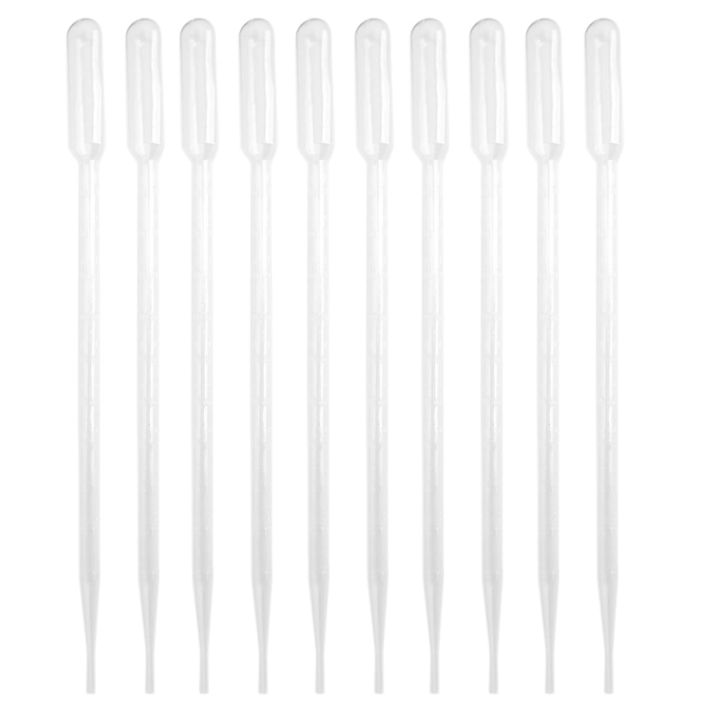 harayaa Pack of 50 X 10 Ml Plastic Pipettes Lab Test Dispensing Graduated in 1 Ml