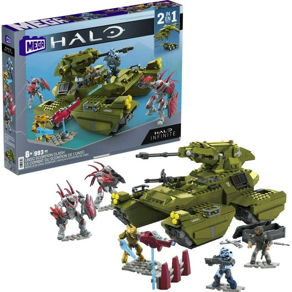 Mega Construx Halo Unsc Scorpion Clash Interlocking Block Building Sets