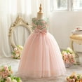 thumbnail image 2 of Zwiiyzr 2-10Y First Communion Dress Flower Girl Dress Elegant Wedding Birthday Party A-Line Bridesmaid Princess Dress for Wedding Party Pink, 2 of 4