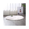 thumbnail image 5 of Faux Fur Sheepskin Rug Extra Soft Cozy Long Pile Carpet Carpet Fluffy Rugs Faux Fur Faux Lambskin Sheepskin For Bedroom Sofa Living Room-white-Round diameter60CM(24in), 5 of 8