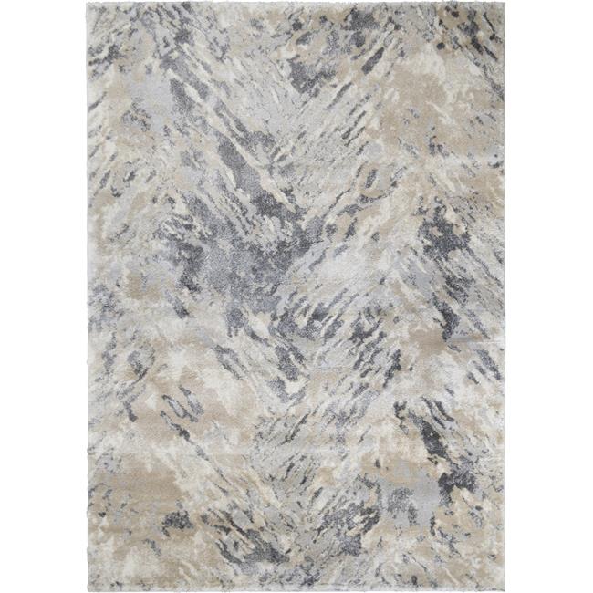 Mayberry Rug PC6171 5X8 Tapis de Zone Pacific Haze 5 Pi. 3 Po. x 7 Pi. 3 Po. Gris