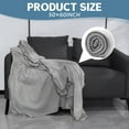 thumbnail image 2 of 12PCS Fleece Throw Blankets Bulk 60 x 50 in Soft Blankets Fabric Warm Lightweight Wool Blanket Cozy Coverlet for Beds Sofas Home Wedding Season(Light Gray), 2 of 14