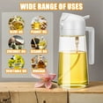 thumbnail image 6 of 2 in 1 Oil Dispenser & Sprayer – 470ml Olive Oil Dispenser Bottle with No-Drip Spout, Measurement Scale, Olive Oil Spray Bottle for Cooking, BBQ, Air Fryer & Kitchen Essentials, Green, 6 of 7
