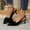 Black, variant on Women's Bow Slingback Heels Pointed Toe Kitten Pumps Dress Shoes with Buckle Strap Black 8.5(41)