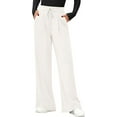 thumbnail image 5 of PRETTYGARDEN Women's Wide Leg Pants Fall Elastic High Waisted Knit Casual Lounge Palazzo Pant Trousers with Pockets, 5 of 8