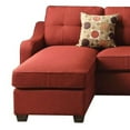 thumbnail image 2 of Benzara Splendid Sectional Sofa With 2 Pillows, Red Linen, 2 of 4
