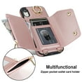 thumbnail image 5 of Allytechgroup Wallet Case for Apple iPhone XR, RFID Blocking Crossbody Shoulder Strap Hand Wrist Cards Holder Ring Stand Bumper Drop Protection Phone Case for Girls Women, Rosegold, 5 of 9
