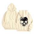 thumbnail image 5 of Womens Skull Bird Graphic Hoodie Long Sleeve Drawstring Pullover Sweatshirt with Pocket for Gothic Winter Streetwear Casual Sweatshirts, 5 of 6