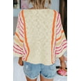 thumbnail image 3 of Ushdele Update Your Look: Chic White Striped Sweater, 3 of 8
