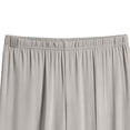 thumbnail image 2 of Women's Cotton Pajama Capris Plus Size Elastic Waist Soft Lounge Summer Pjs Bottoms Capri Pants Sleepwear (3XL, Gray), 2 of 6