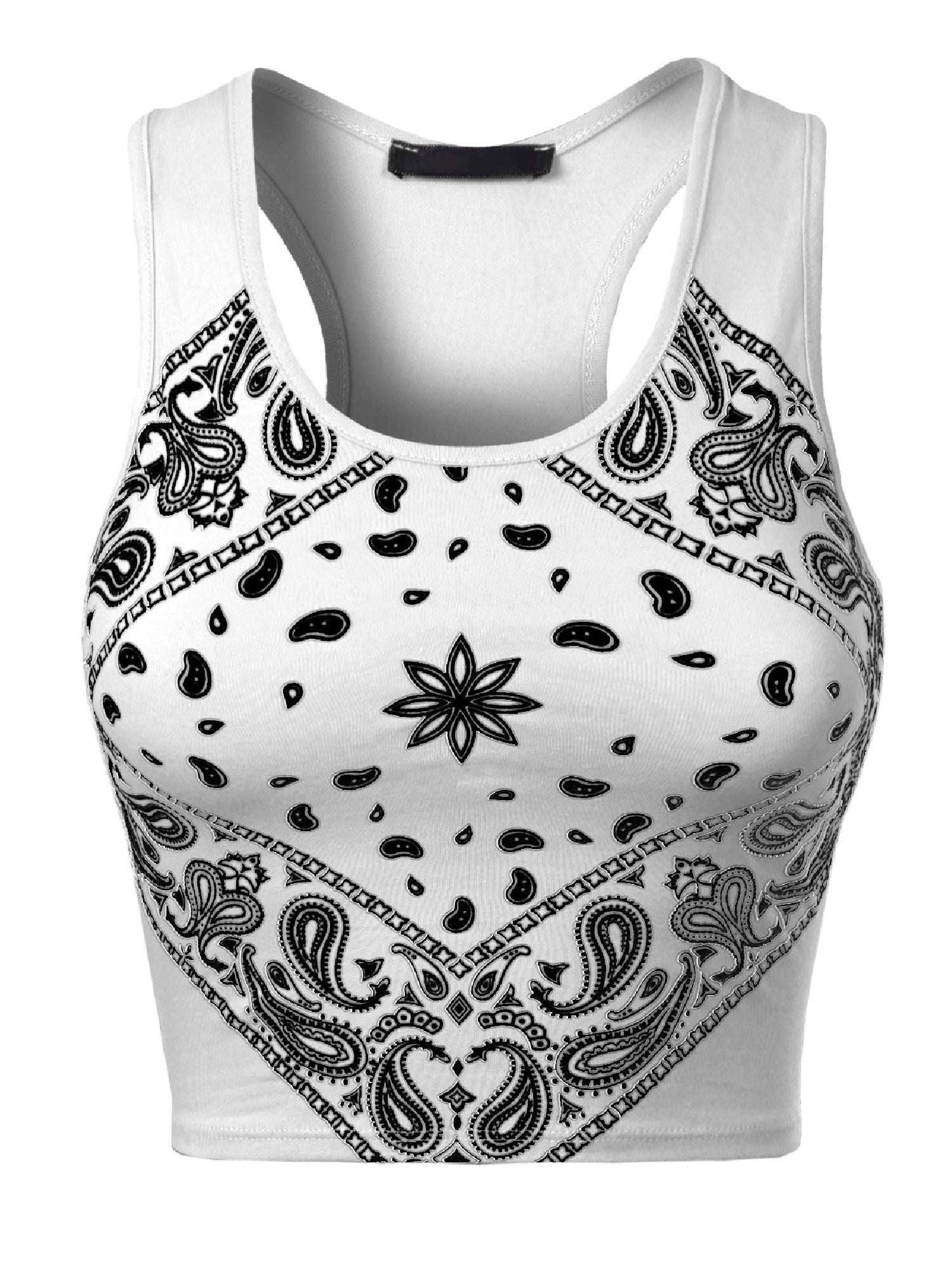 Made by Olivia Made by Olivia Women's Bandana Tank Top White L