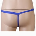 thumbnail image 4 of 's Pouch Sleeve G-String Open Thong Low Rise Ropa interior azul Colco Sexy de los hombres de moda de malla G-String bolsa de ropa interior breve tanga Bikini T-back Panty, 4 of 8