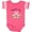 Football Pink and White, variant on Inktastic Papa's Girl Heart Flowers Girls Baby Bodysuit