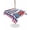 Red, Blue, Gray, White, variant on Outdoor Tablecloth with Umbrella Hole for Patio/Picnic/Party/Camping, 4th of July Waterproof Table Cloth Round Cover Washable, USA Flag Gnomes Independence Day Rustic (Dia 60")