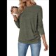 thumbnail image 1 of Camisa de Larga con Puños Abotonados para Mujer, Suéter Informal de Otoño, Moda Color Oliva L, 1 of 10